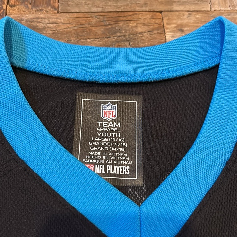 Carolina Panthers Christian McCaffrey Youth Jersey Size Large - Picture 4 of 10
